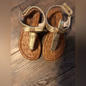 Michael Kors Shimmering Gold Kids Sandals